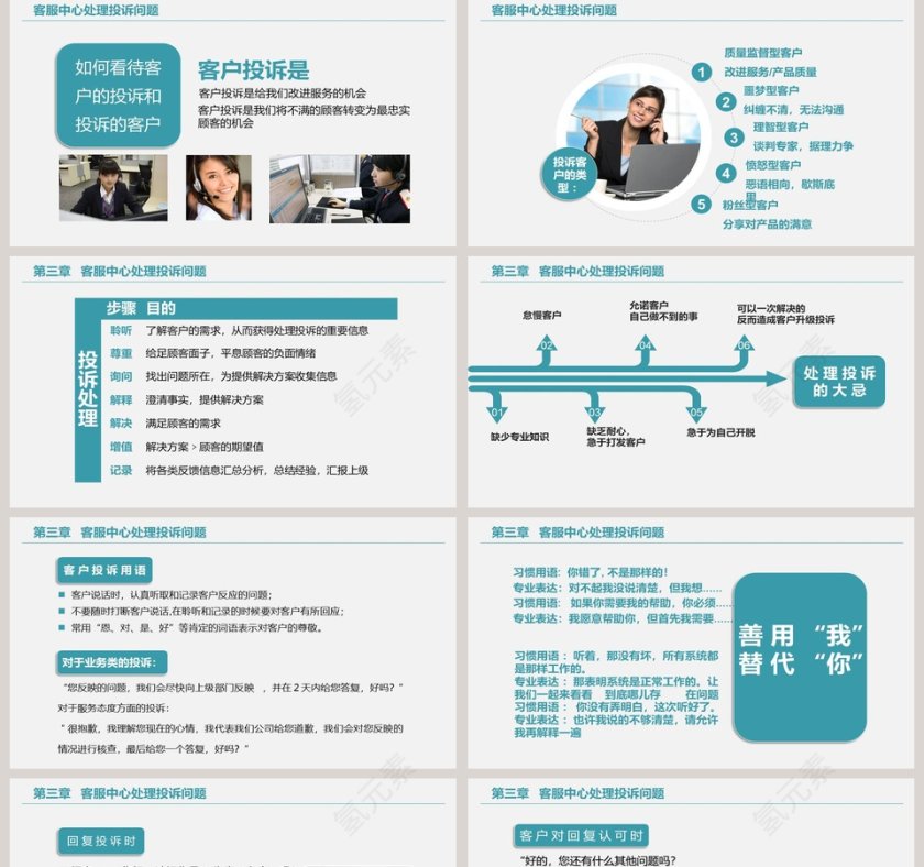 客服中心服务呼叫中心工作计划ppt模板第5张