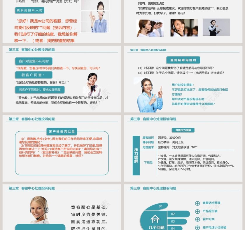 客服中心服务呼叫中心工作计划ppt模板第6张