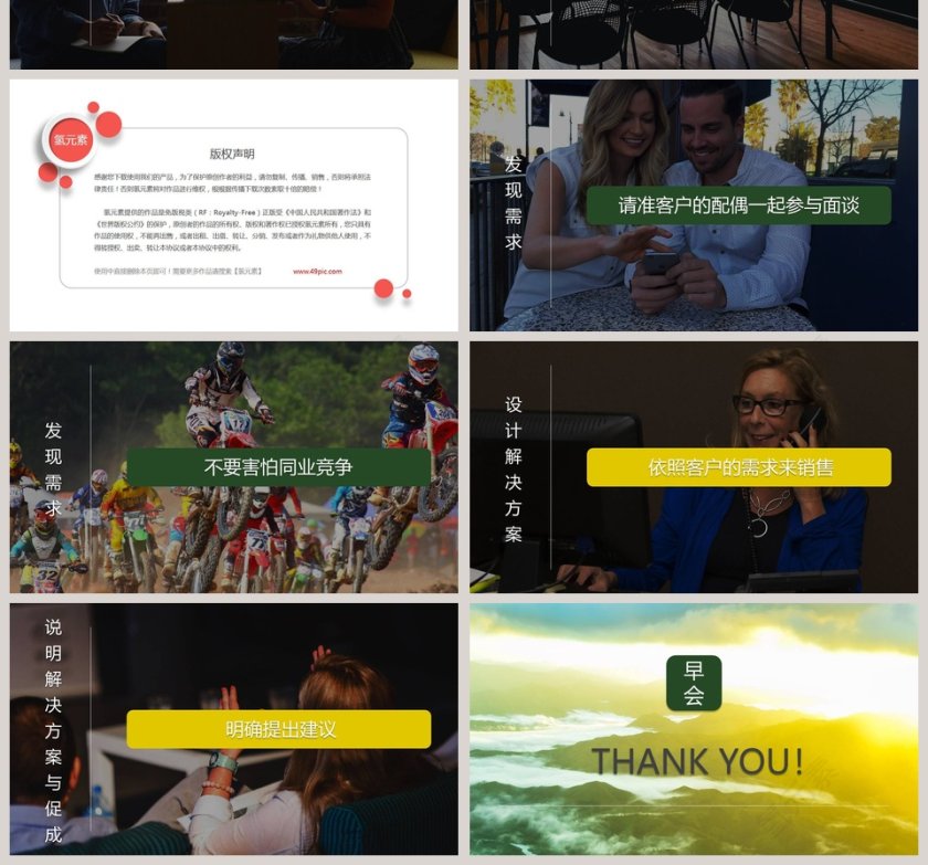 彩色大气销售客服培训PPT第4张