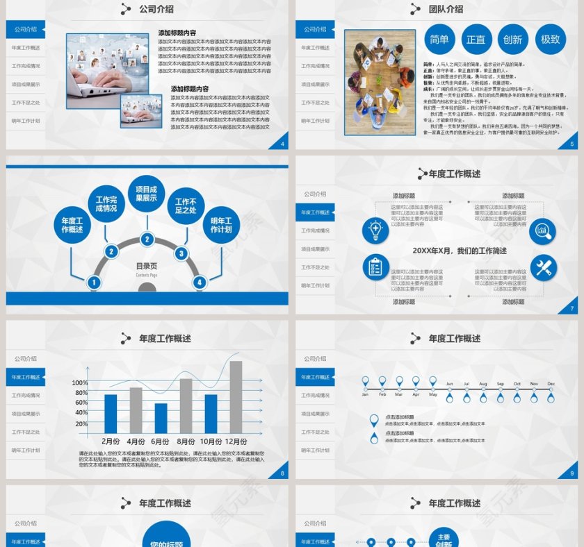 2019工作总结汇报新年计划PPT模板第2张