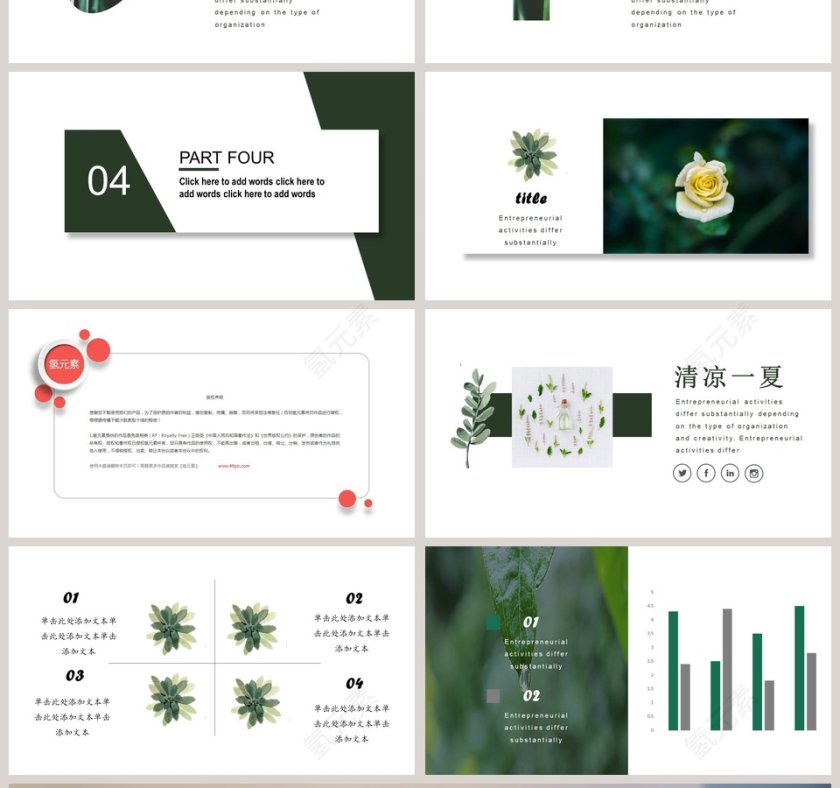 清凉一夏工作汇报计划总结PPT模板第4张