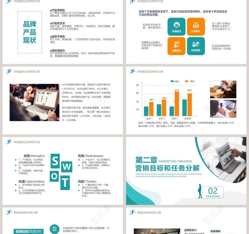 商务市场营销计划PPT模板第2张