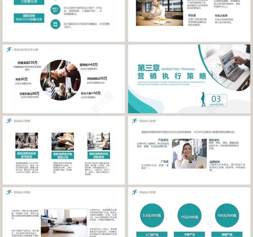商务市场营销计划PPT模板第3张