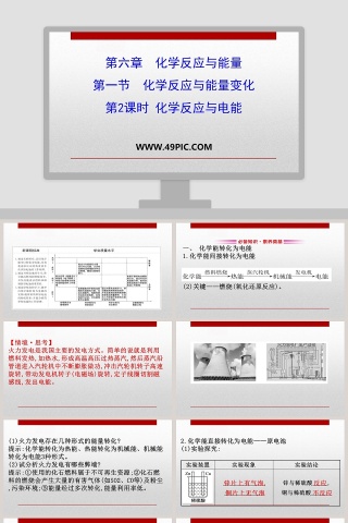 第六章化学反应与能量-第一节化学反应与能量变化教学ppt课件