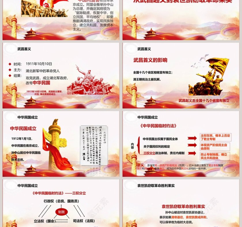 辛亥革命弘扬学习长征精神主题PPT模板第3张