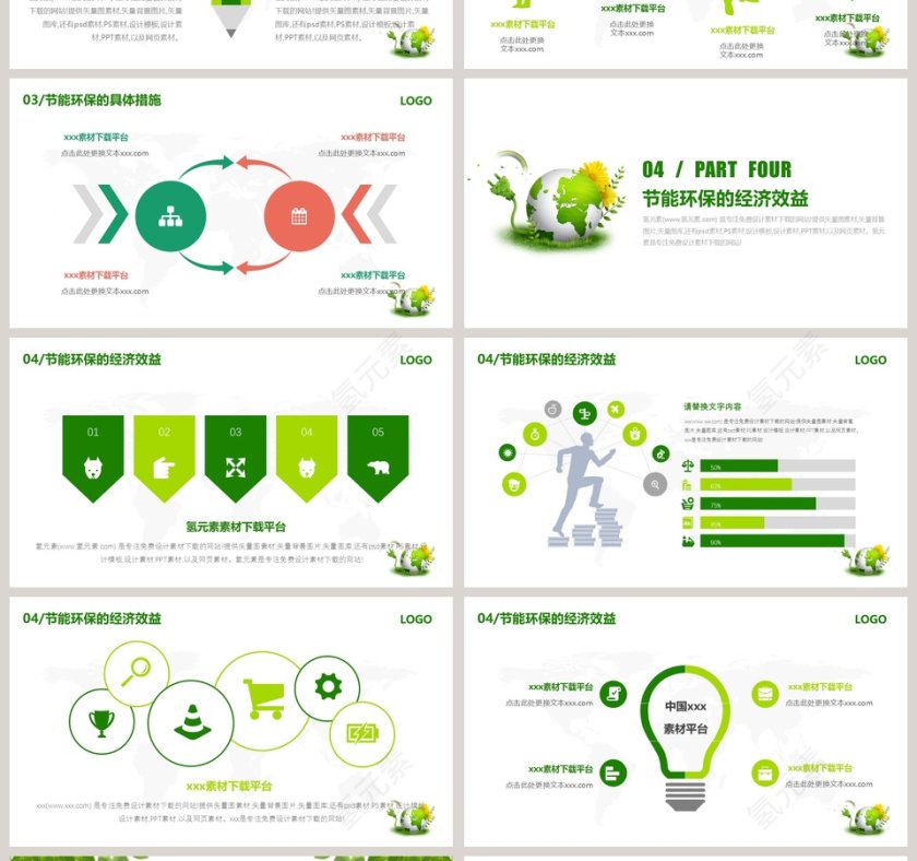 2018环保公益宣传PPT模板环保PPT第4张