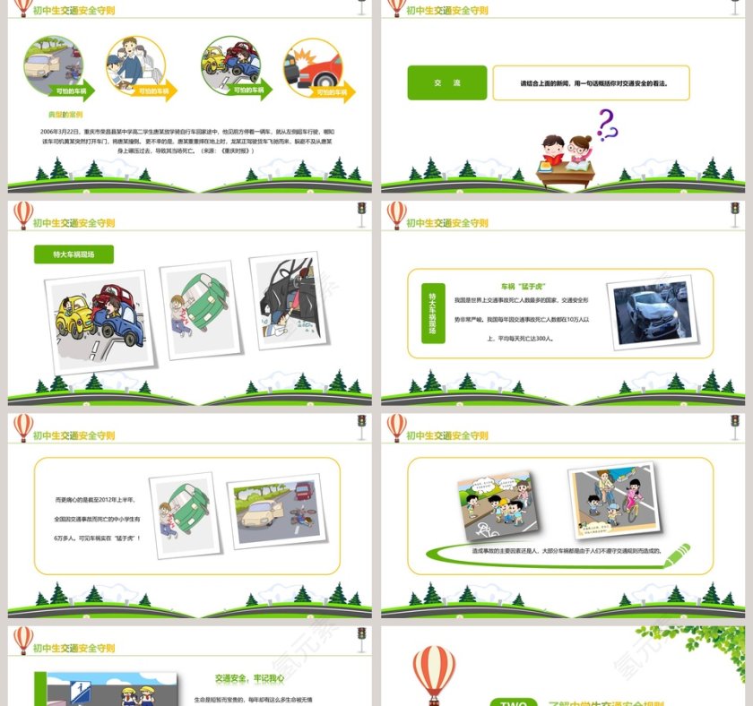 中学生交通安全守则PPT第2张
