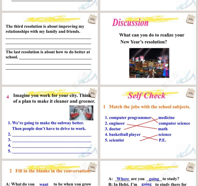 Unit 6-Im going to study computer  science教学ppt课件第4张