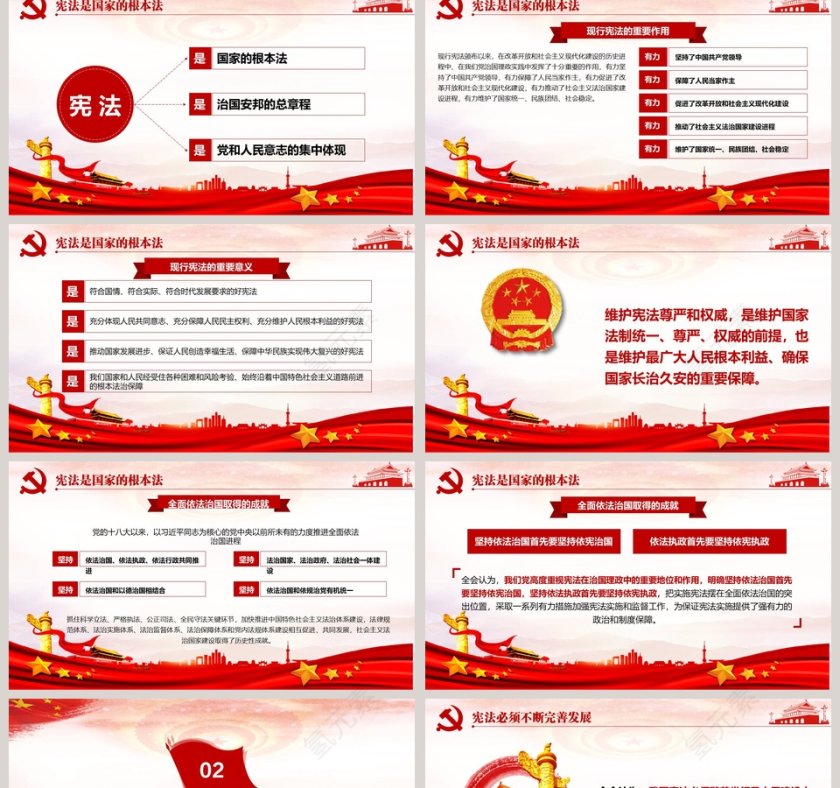 学习解读中华人民共和国宪法修正案PPT模板第2张