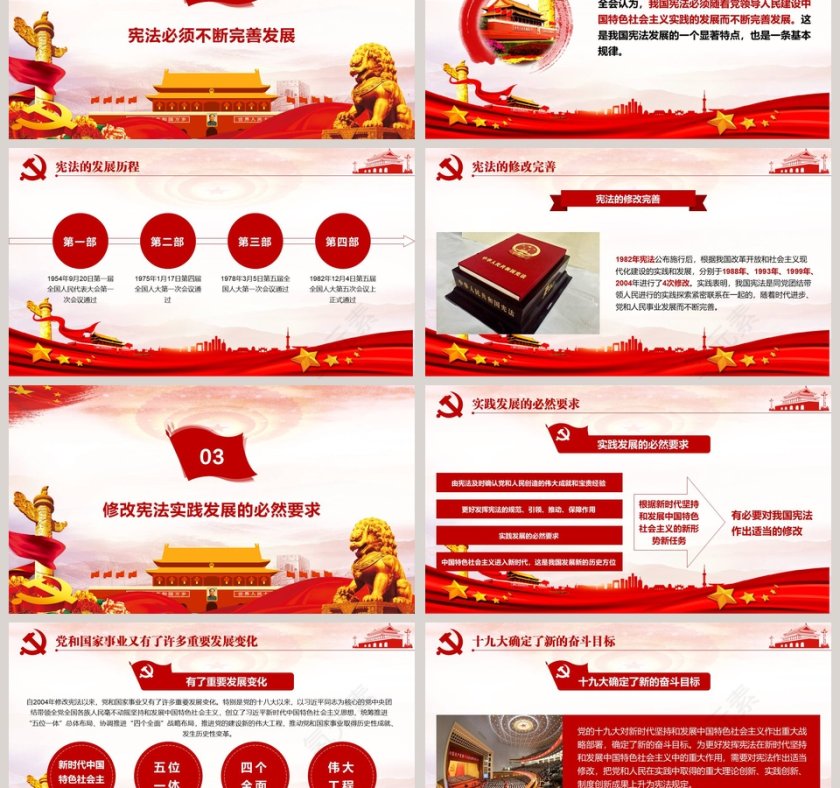 学习解读中华人民共和国宪法修正案PPT模板第3张