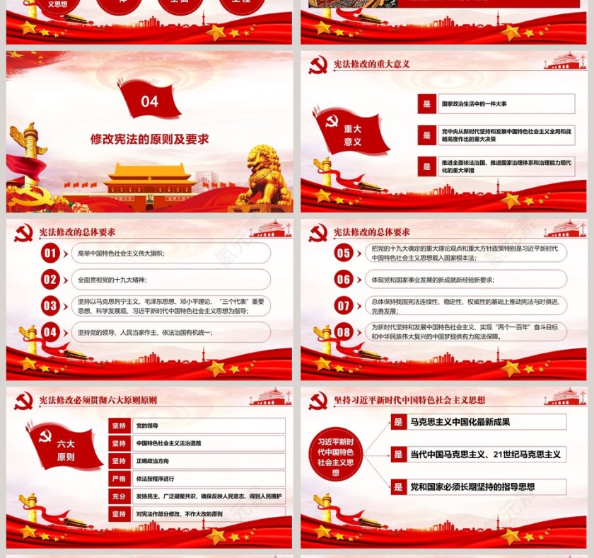 学习解读中华人民共和国宪法修正案PPT模板第4张