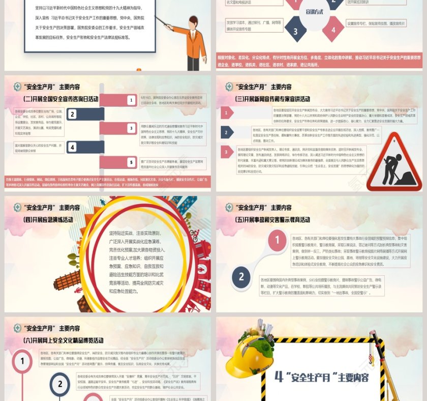安全生产工作PPT模板第3张