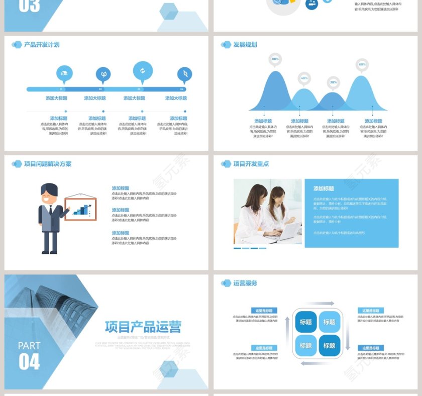 蓝色商务企业融资计划书PPT模板第4张