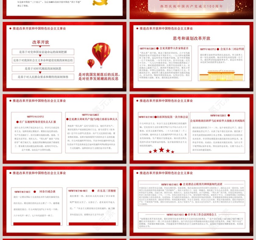 从百年历史看党的初心和使命热烈庆祝中国共产党成立100周年纪念PPT模板第4张