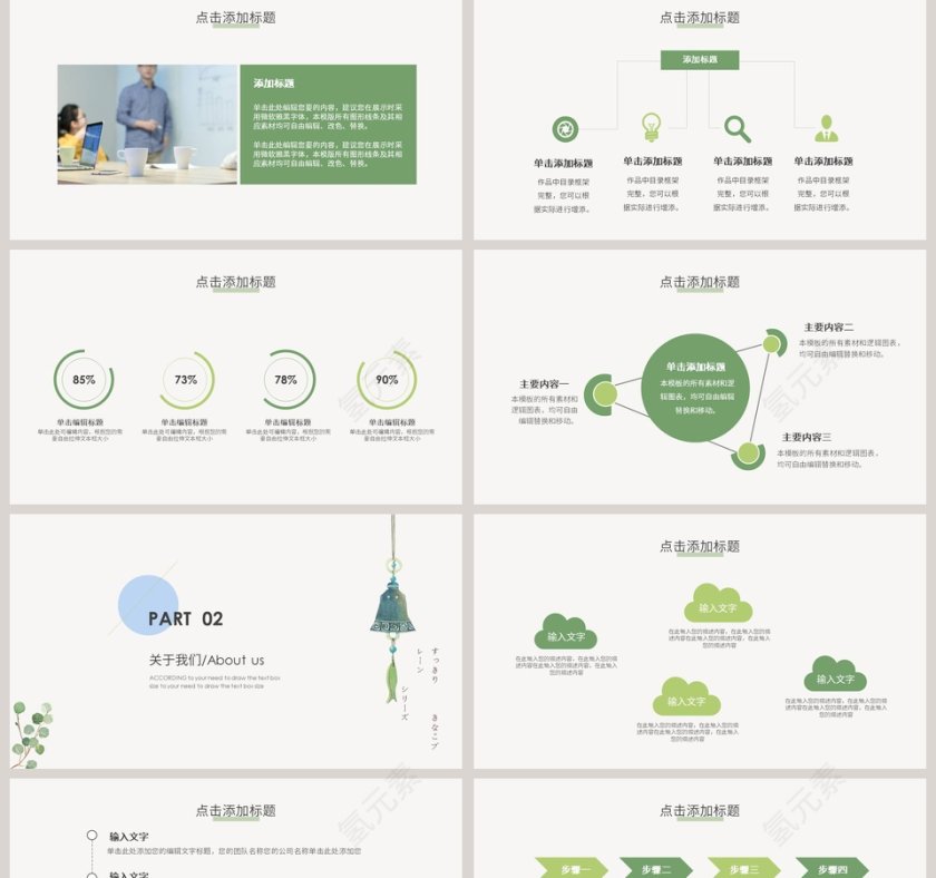 文艺汇报清新总结PPT第2张