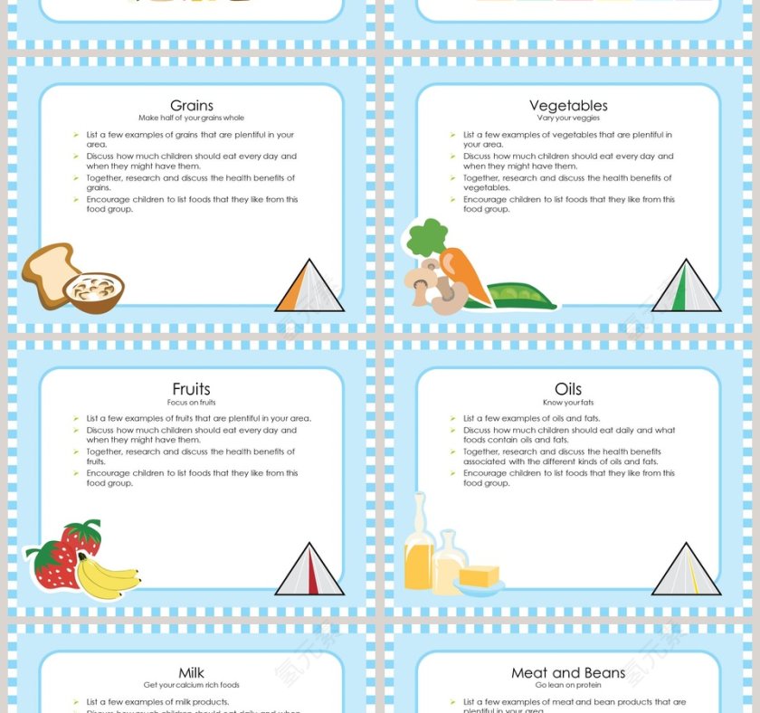 卡通食物主题教育培训PPT 模板第2张