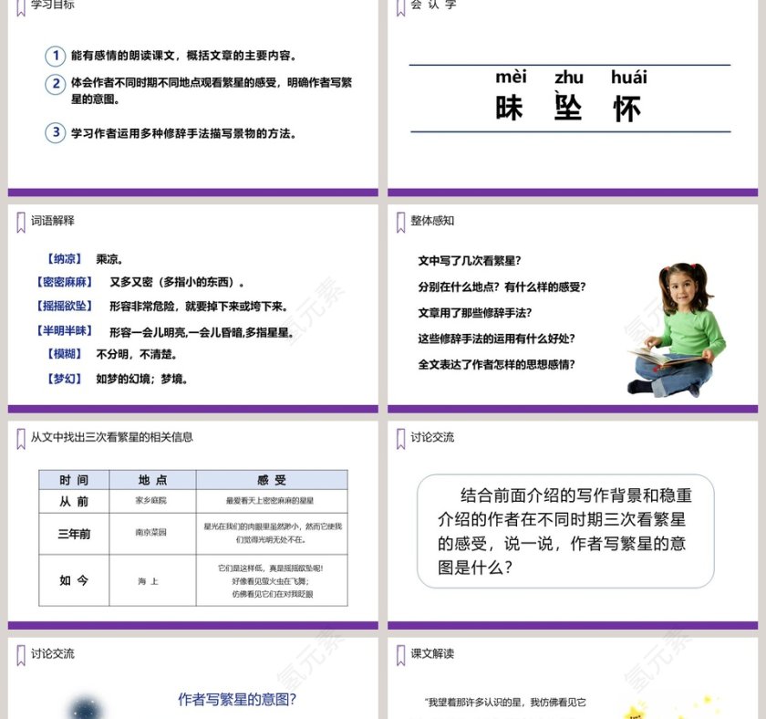 课文解析四年级上册语文繁星语文课件PPT第2张