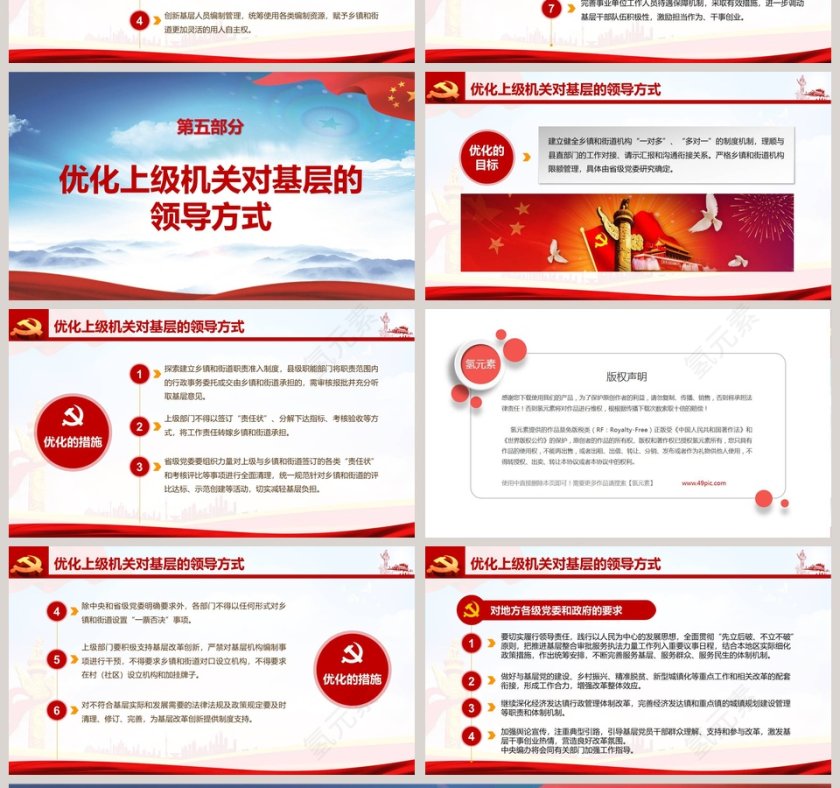 关于推进基层整合审批服务执法力量的实施意见ppt模板第4张