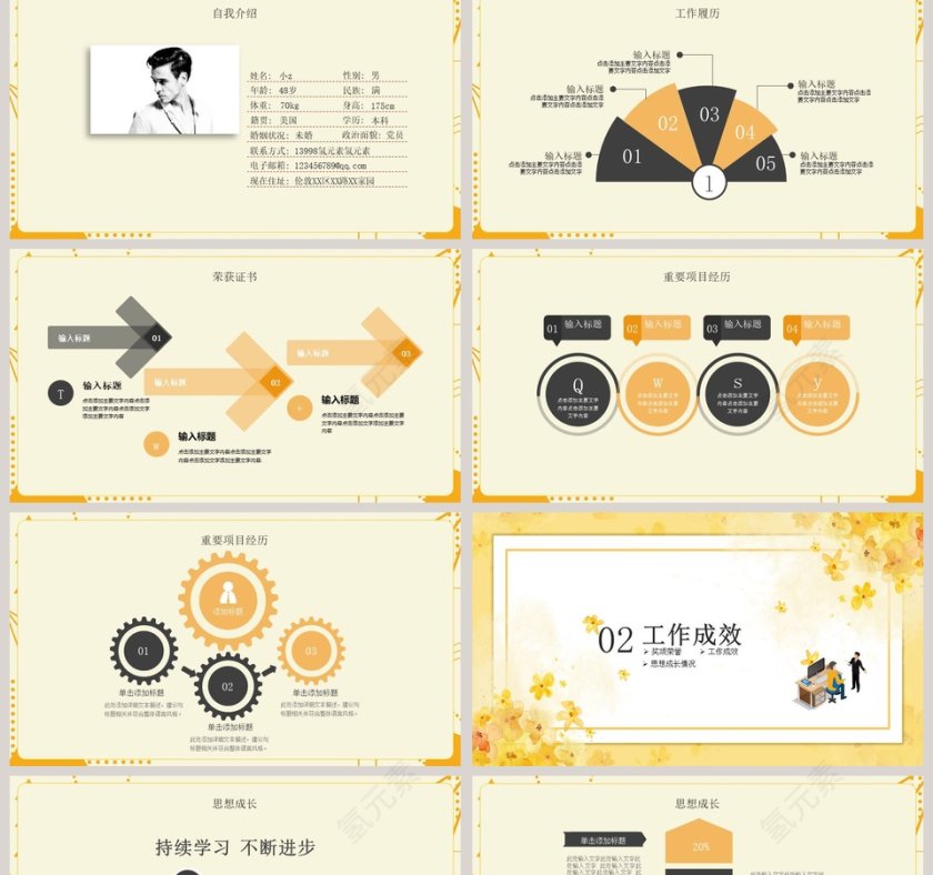 简约清新岗位竞聘PPT模板第2张