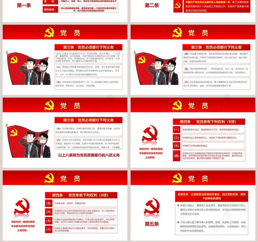 中国共产党章程党章PPT第7张