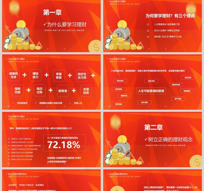 金融理财通往财务自由之路计划总结PPT模板第2张