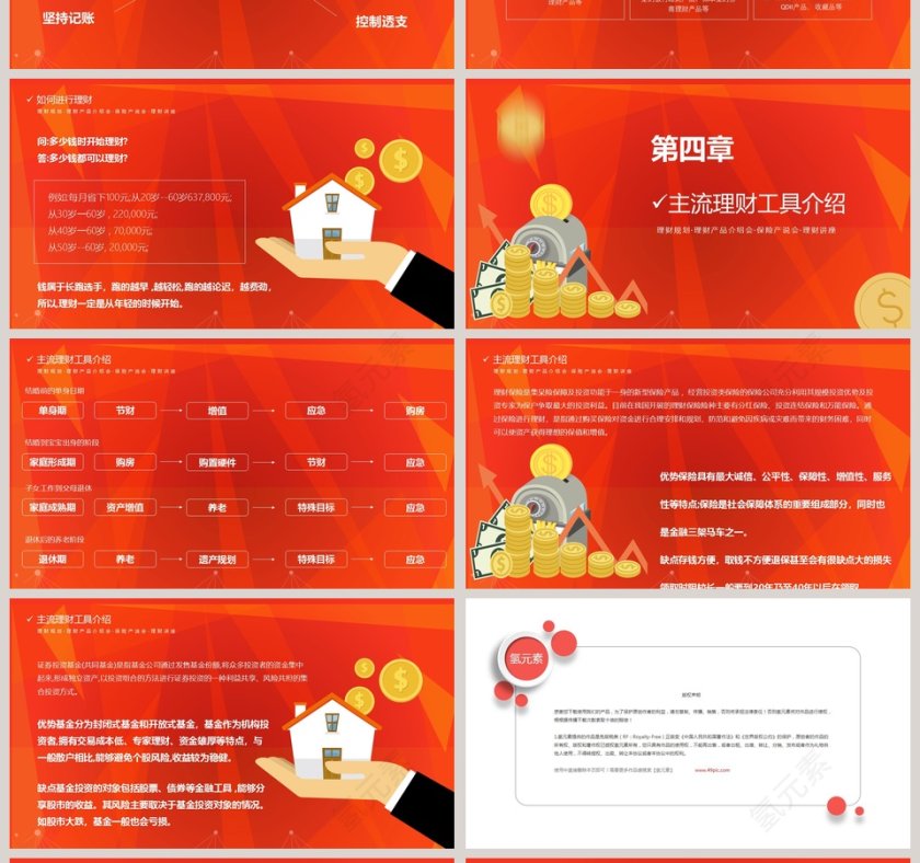 金融理财通往财务自由之路计划总结PPT模板第4张