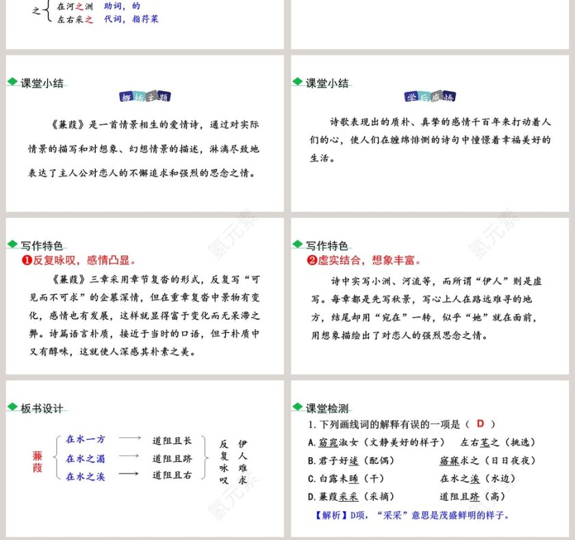 八年级语文下册诗经二首PPT课件第7张