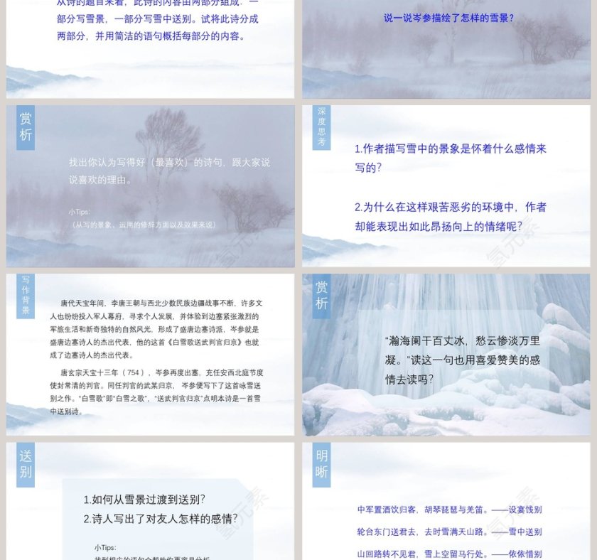 诗歌鉴赏白雪歌送武判官归京语文课件PPT第3张
