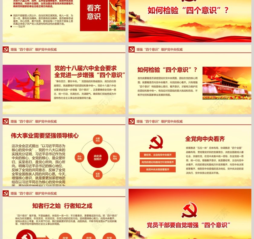 增强四个意识PPT第3张