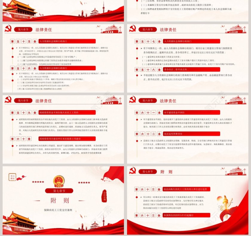 学习解读保障农民工工资支付条例PPT模板第7张