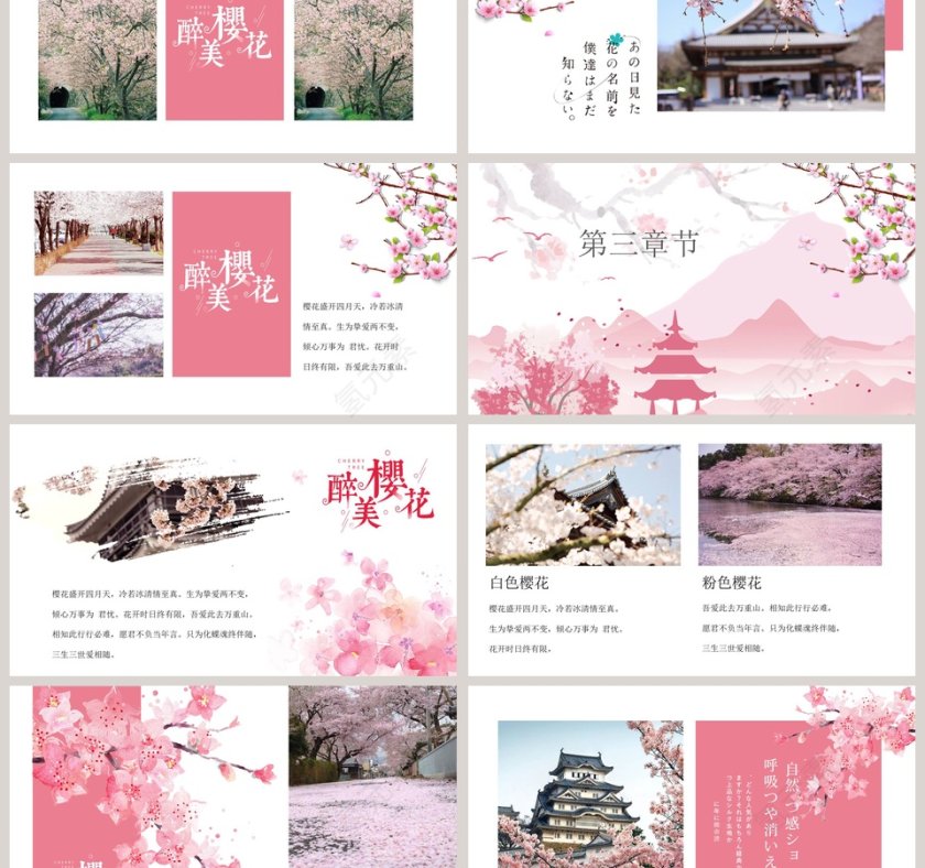 樱花树下的等待与爱的他浪漫相约樱花之都日本主题ppt第3张