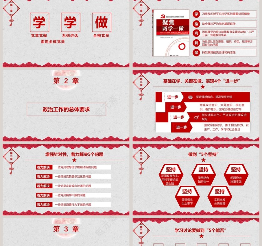 喜迎党的十九大共筑中国梦党课PPT模板第2张