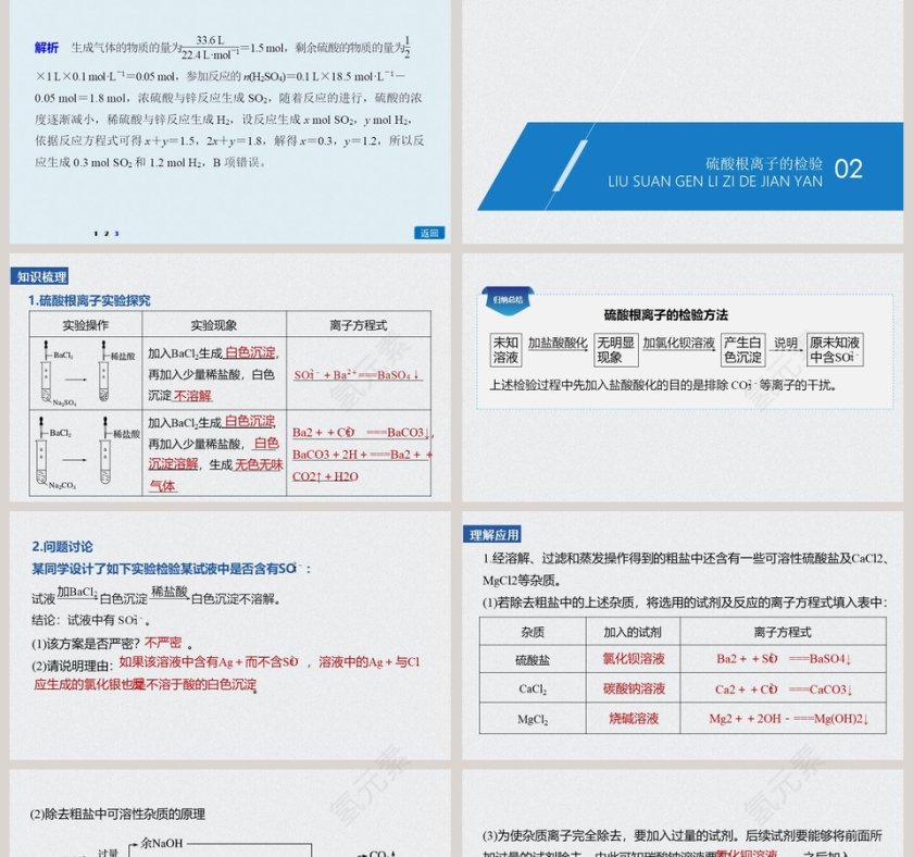 第-课时硫酸和硫酸根离子的检验教学ppt课件第5张