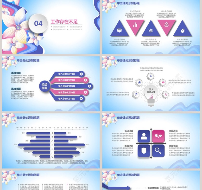 2019唯美花卉工作PPT第5张