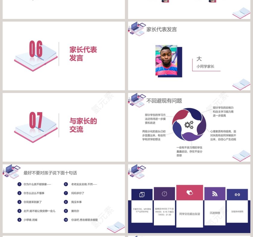 白色简约高一高中学生家长会PPT第4张