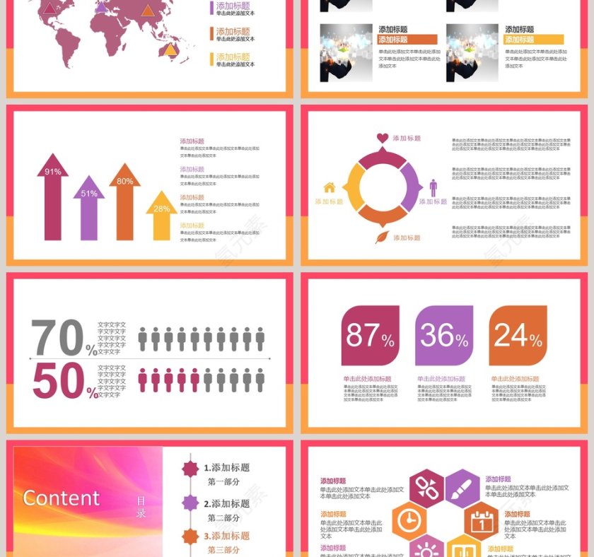 清新商务工作总结汇报PPT模板第3张