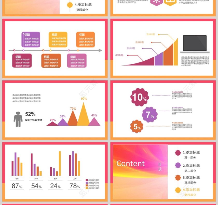 清新商务工作总结汇报PPT模板第4张