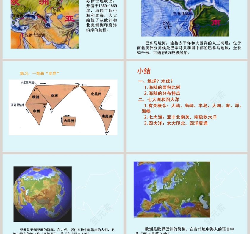 大洲和大洋-第二章陆地和海洋教学ppt课件第5张