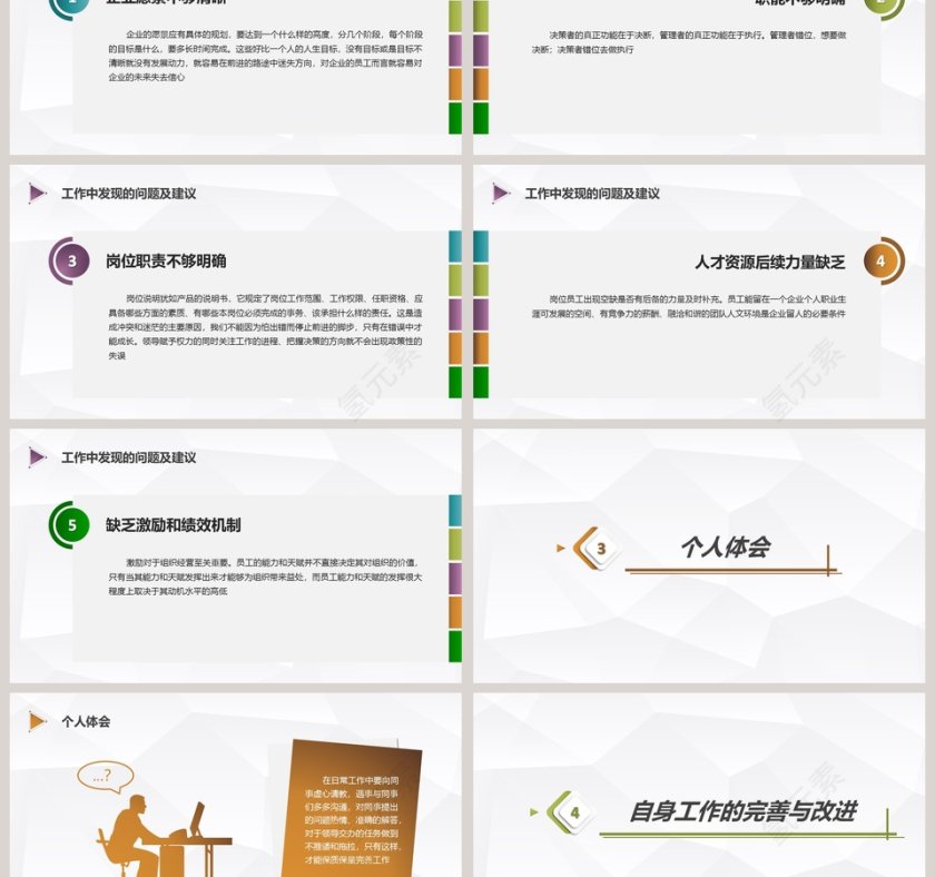 彩色简约部门经理述职报告ppt第3张