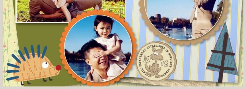 彩色简约卡通宝贝成长相册PPT第4张