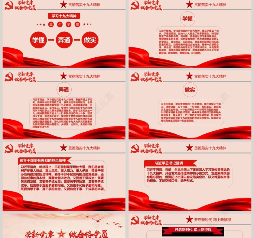 解读最新党章做合格党员PPT模板第5张