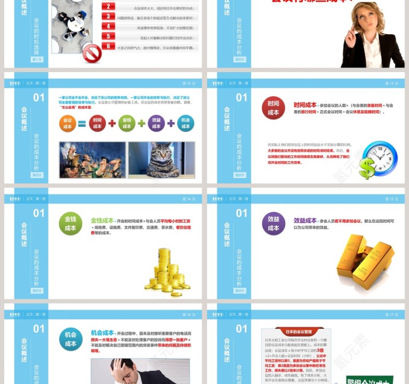 高效会议秘诀早会PPT模板第3张