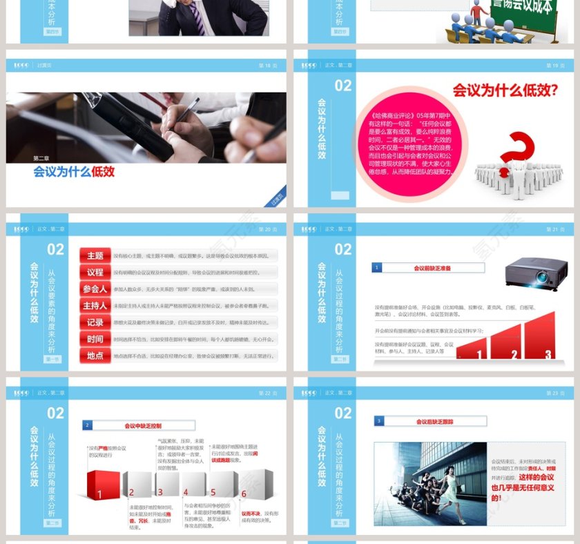 高效会议秘诀早会PPT模板第4张