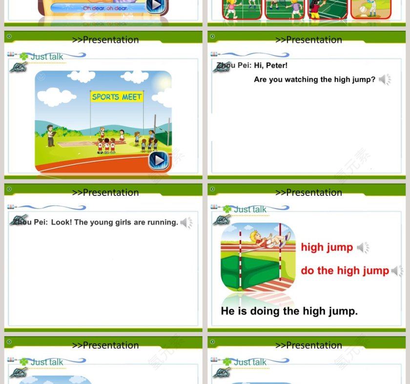 Unit 6 Were watching the games-人教精通版五年级下册教学ppt课件第2张