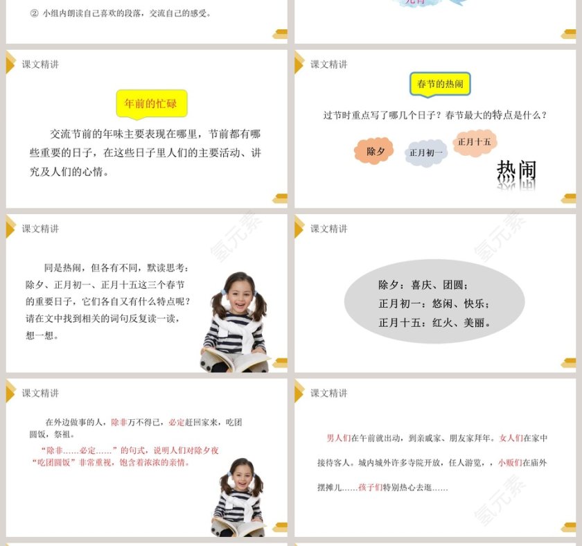 部编版六年级语文下册北京的春节语文课件PPT第4张