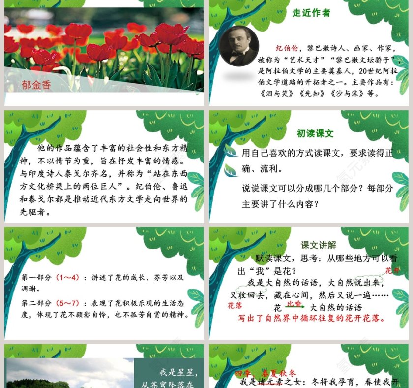 部编版六年级语文上册花之歌语文课件PPT第2张