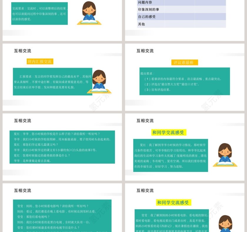 第一单元 口语交际PPT模板第3张