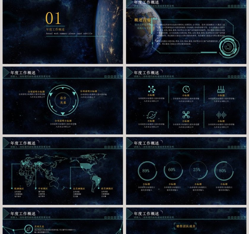 2019通用公司简介年度工作总结PPT模板第2张