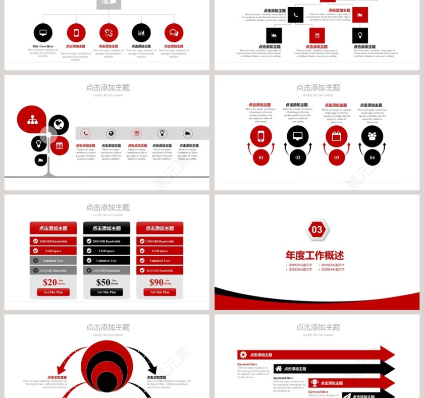 招商银行会议报告PPT模板第3张