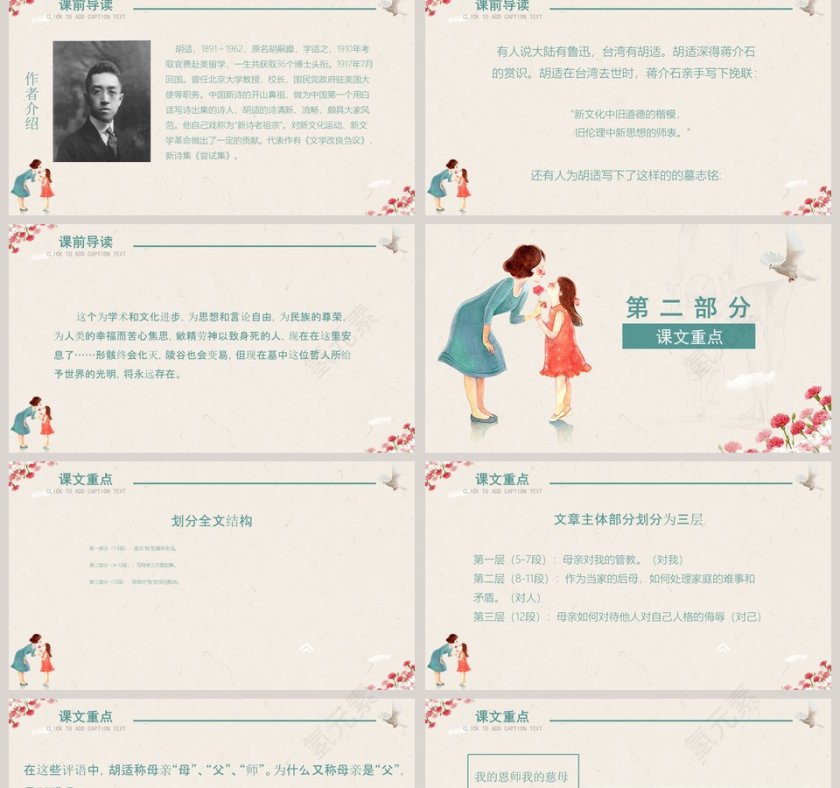 语文课件范本PPT-我的母亲第2张